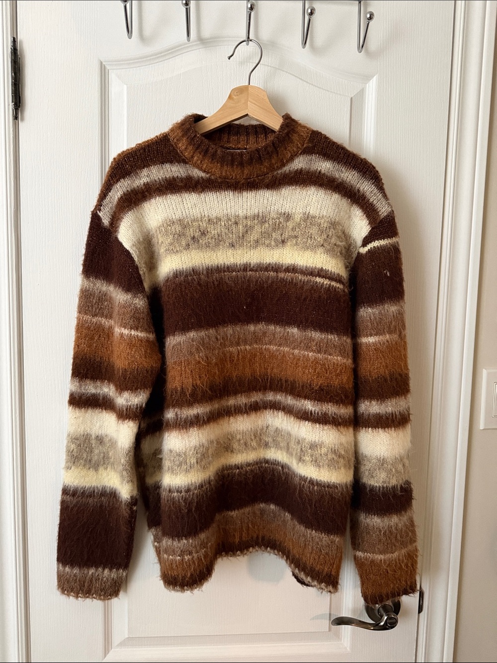 Zara Striped Wool-Blend Sweater